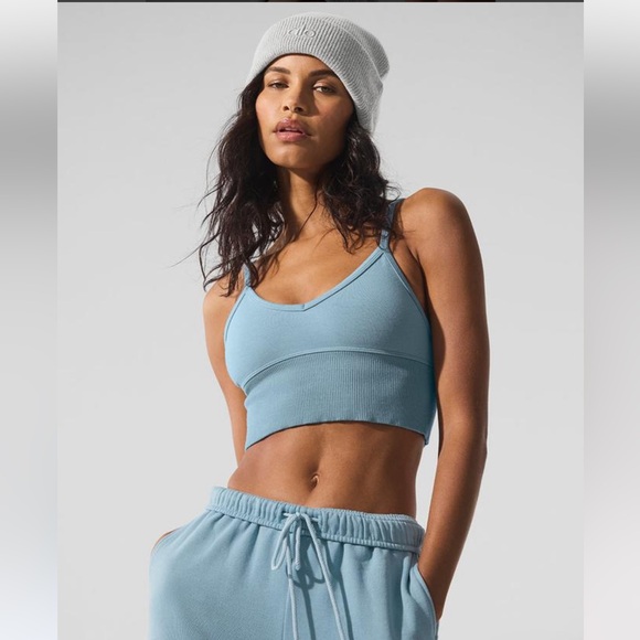 🩵ALO🩵 Celestial Blue Seamless Winter Warm Plush Delight Bralette